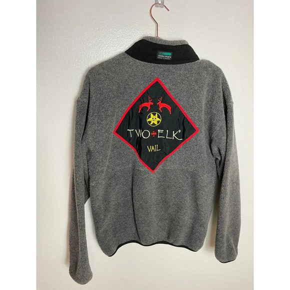 Sierra Sport Two Elk Vail Mens Long Sleeve Half Zip Fleece Jacket Gray Sz M - Picture 7 of 8